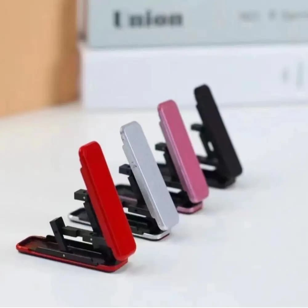 New Plastic Mobile Phone Holder Black Silver Red Pink Foldable Foldable Phone Bracket Ultra Thin Cell Phone Stands Desktop