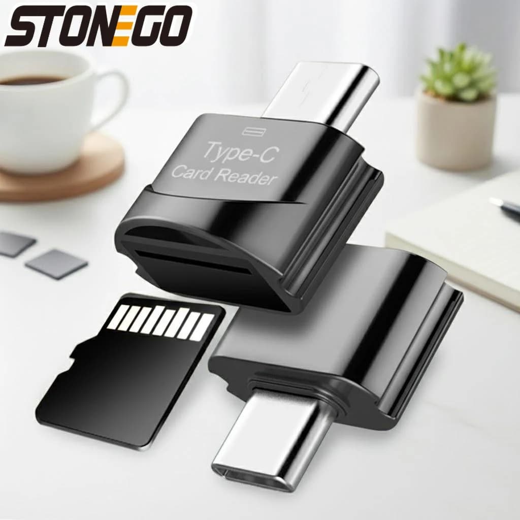 Adattatore USB 3.0 Tipo C a Micro SD TF, Lettore di Schede OTG Mini Smart per Telefono e Laptop, Compatibile con Trasferimento Rapido