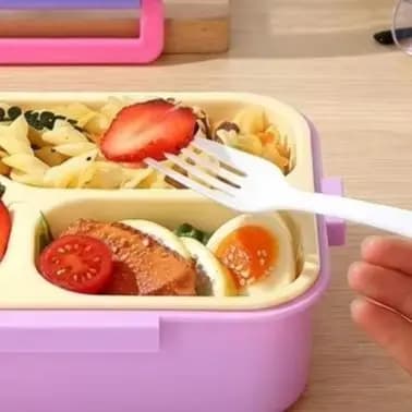 Stainless Steel Lunch Box 3 Compartments Leakproof Box Reusable Food Container For School Office Travel
