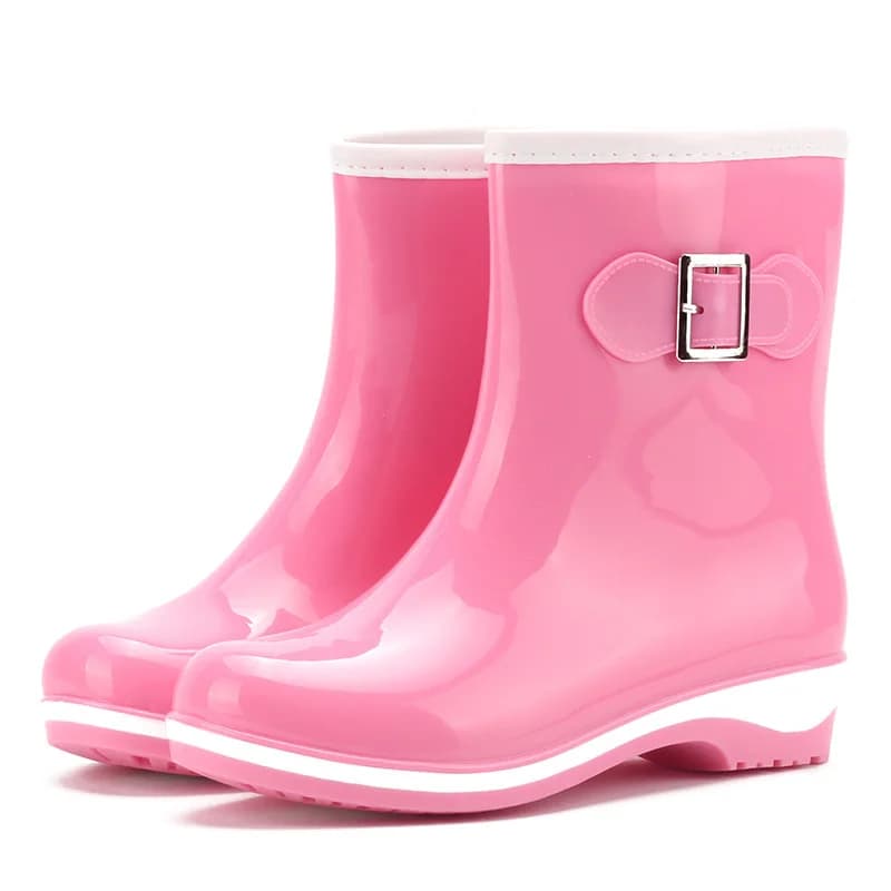 Stivali da Pioggia alla Moda per Donna, Caldi e Colorati, Antiscivolo, Stile Coreano, Scarpe Impermeabili, Pantofole da Donna