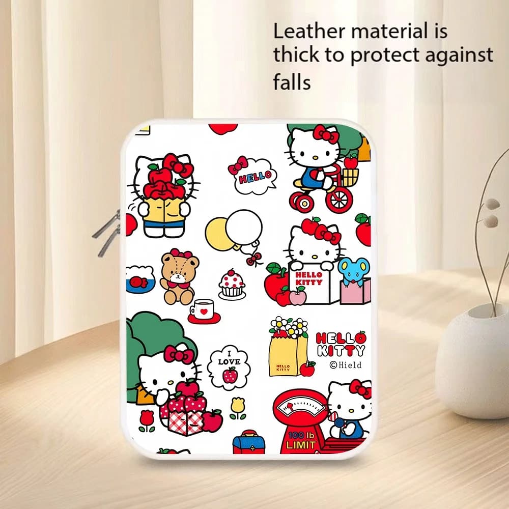 Borsa Porta Tablet in PU con Personaggi Anime Cartoon, HelloKitty Kurome, 10 11 12 13 14 15 Pollici, Custodia per Laptop Macbook, Regalo per le Feste