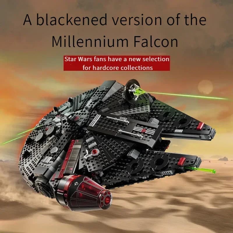 NUOVO MOC 1579 Pezzi Falcon Compatibile con 75389 Millennium The Dark Spaceship, Blocchi da Costruzione per Ragazzi, Regalo per Bambini e Adulti