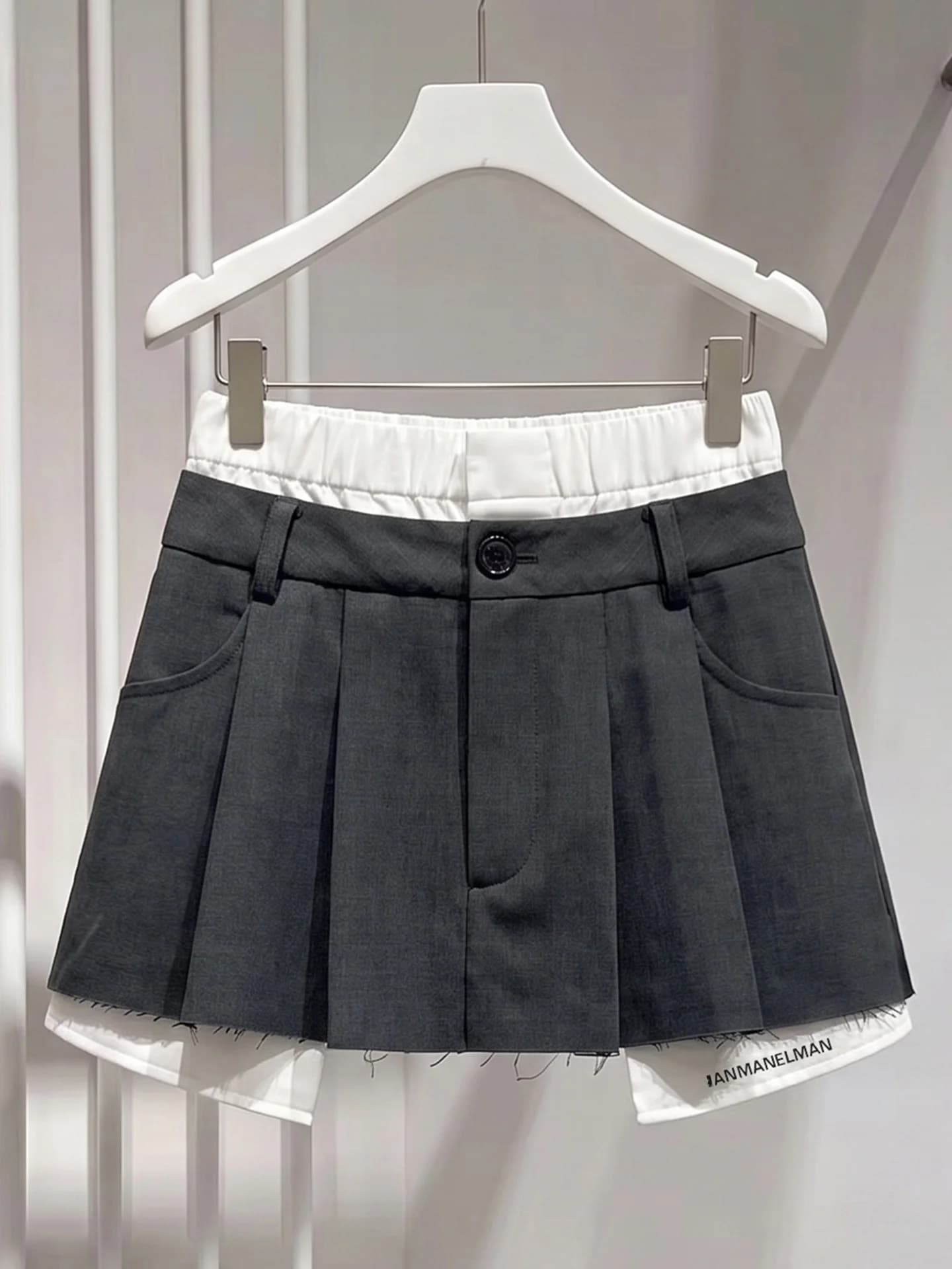 High Waist Pleated Skirt Women's College Style Commute Simple Design A-Line Skirt Daily Wear Autumn New Arrival