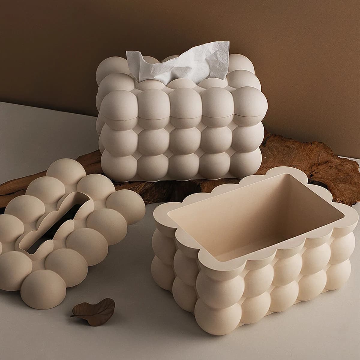 Scatola per fazzoletti fai-da-te Stampo in silicone Scatola di immagazzinaggio creativa per bolle di perline Porta fazzoletti di carta Stampo 3D Gesso Resina Artigianato Regali Decorazioni per la casa