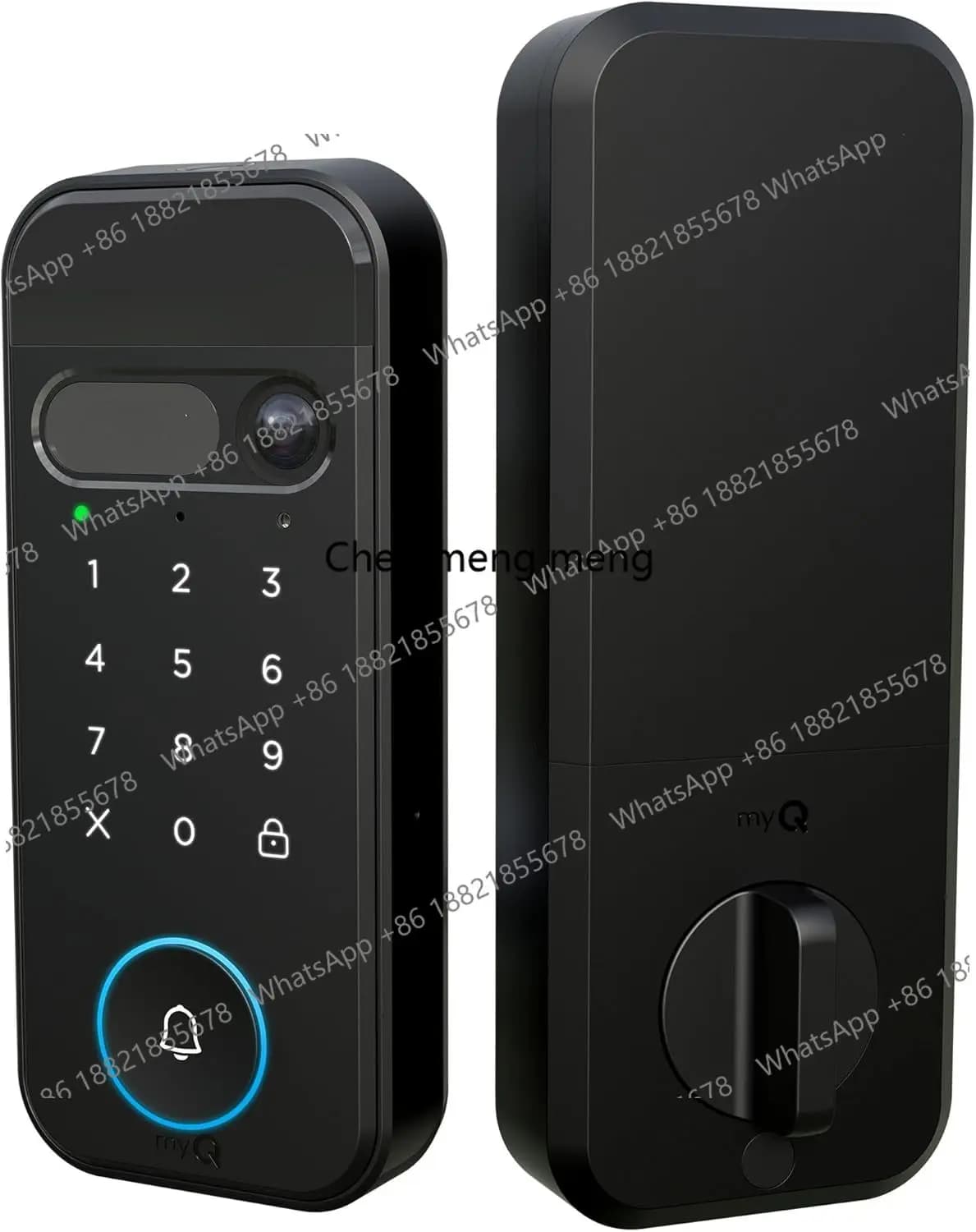 Serratura Intelligente 3-in-1 con Videocitofono 2K, Accesso Tramite Riconoscimento Facciale e Impronta Digitale, Visione Notturna a Colori e Audio Bidirezionale