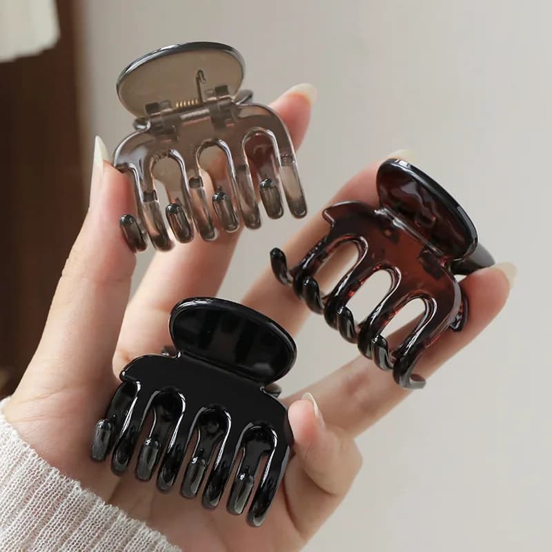 Small Medium Hair Claws Clips Crab Hair Clamps Women Girls 4.5CM Plastic Ponytail Hair Barrettes Hairpin Hair Accessories Simple
