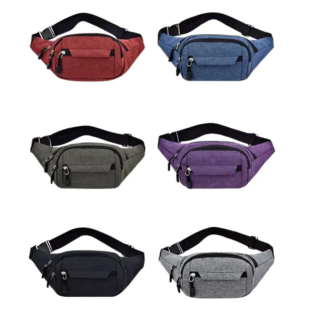 Borsa per telefono da viaggio regolabile casual Custodia con cerniera Portafoglio Marsupio Marsupio per soldi