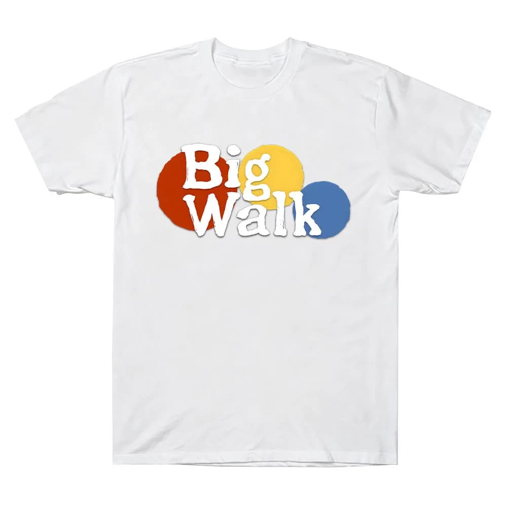 2026 Summer Cotton Men's T-shirt Big Walk Game Graphic Print Tees Fashion Design Harajuku Short Sleeve Unisex Casual Tops