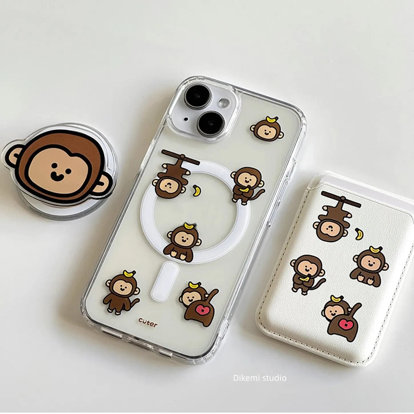 Brown Banana Baby Monkey Y2K INS Korean Phone Case For Magnetic iPhone 18 17Air 16 15 14 13 12 11 Pro 14 15Plus MINI Cover