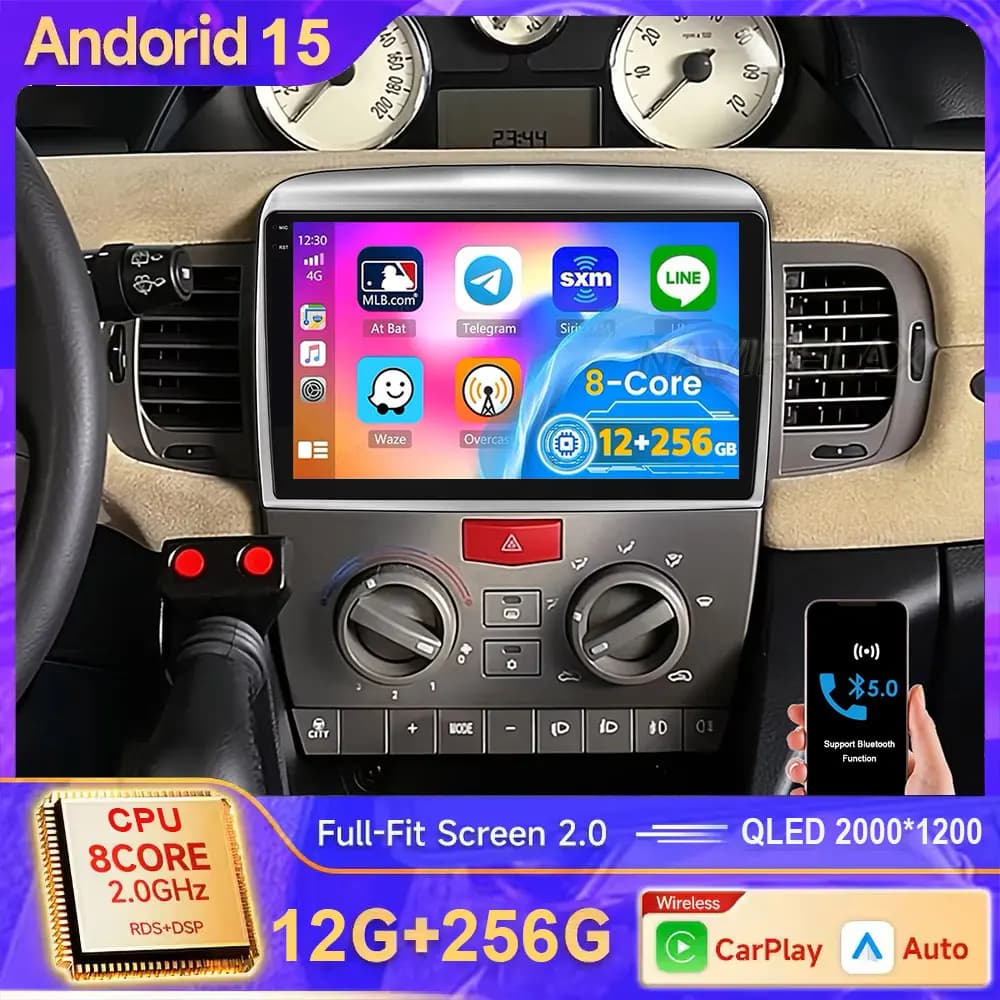 Car Video Player For Lancia Ypsilon 2006 - 2011 Car Radio Player Autoradio GPS Carplay Android Auto Touch Screen Wifi Multimedia