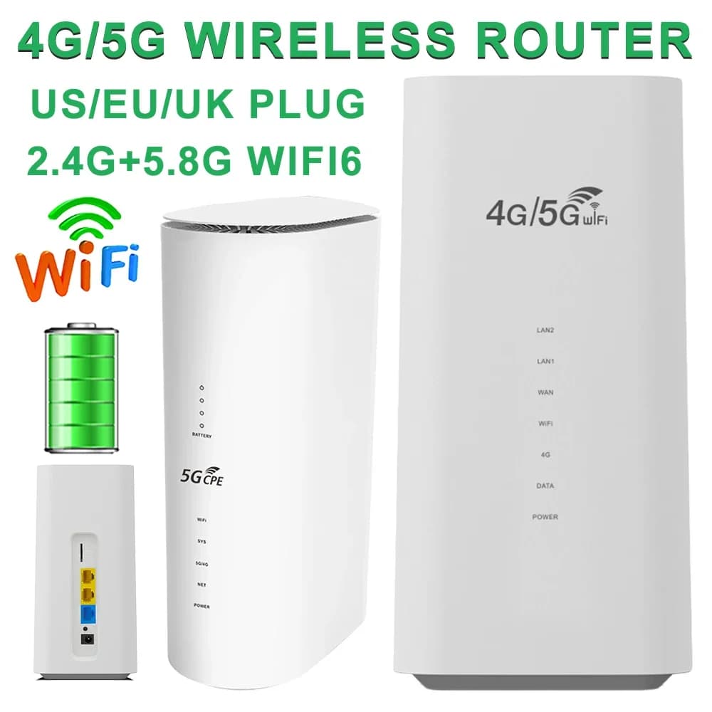 Router WiFi 4G LTE 300Mbps, Modem Wireless con 3 Porte RJ45 e Slot per Scheda SIM, Ampia Copertura, Antenna Interna, Ripetitore di Rete Portatile