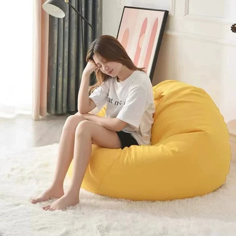 Divano Reclinabile Senza Struttura in Stile Francese, Divani Sacco di Lusso per Dormire a Terra, Divani Sacco Semplici per Soggiorno e Camera da Letto, Mobili Nordici