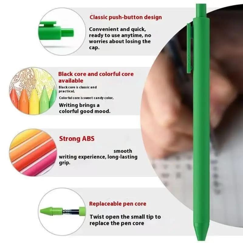 10/20pcs Penna per journaling a penna per gel a scomparsa per scrittura appunti D2RC