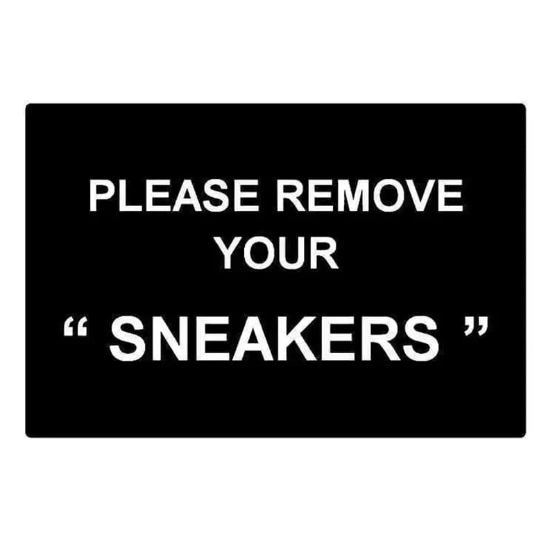 Custom Door Mat Doormat 40x60cm Flannel Fabric PLEASE REMOVE YOUR SNEAKERS Anti-Slip Floor Carpet Indoor Rug Home Decoration