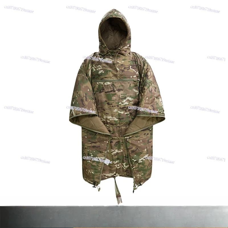 Hot-sleeved outdoors Mantello Mimetic fur bag Integrated Portable Mountaineering Camping Tourism Emergency Sleeps