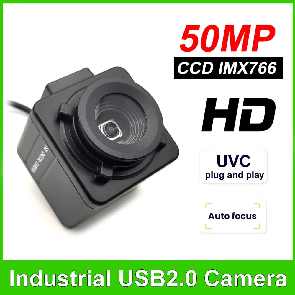 Webcam 8K 50MP with Autofocus, IMX766 sensor, Distortion-free lens, OTG UVC Plug and Play for PC, Video Camera for Youtube/Tiktok/ OBS