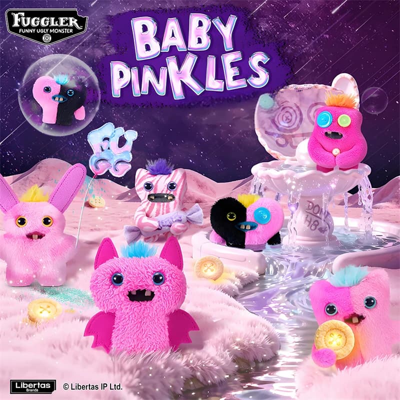 Portachiavi Peluche Mostro Dentato Divertente e Stravagante Fuggler, Bambole Peluche Kawaii Fugglers Baby Pinkles, Ciondolo Regalo per Festival