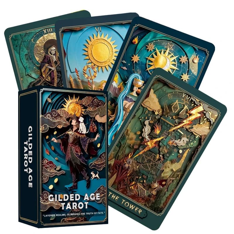 Paper Carving Art Tarot Card Set|78 Witt System Tarot Cards|with Guide, Suitable for Beginners