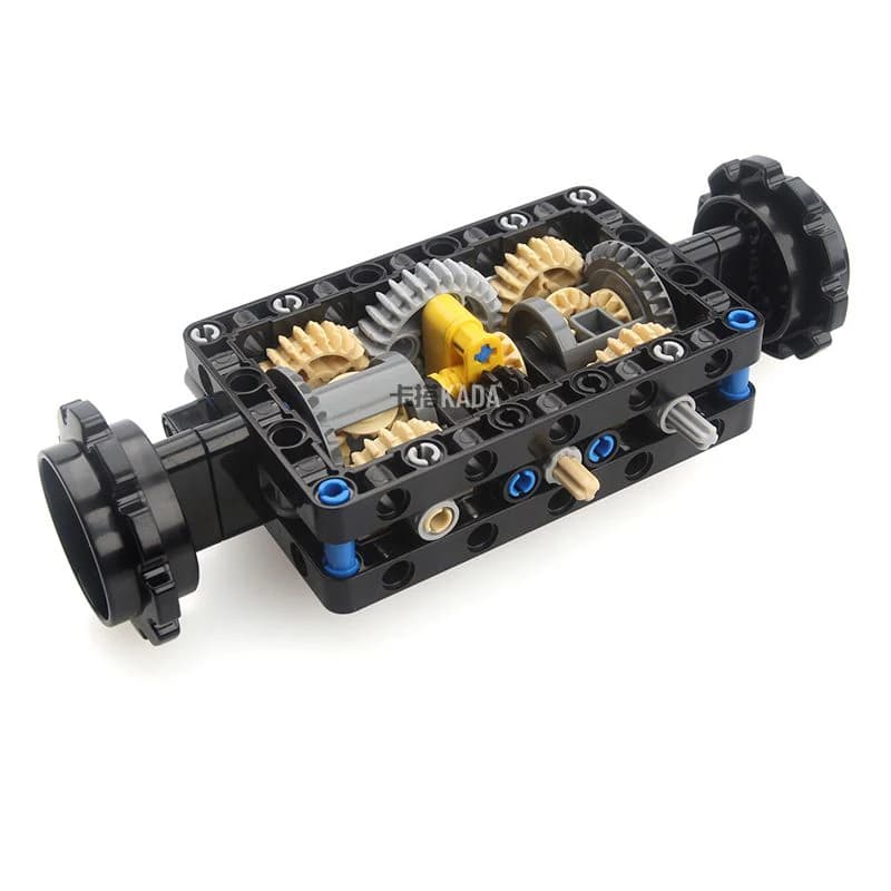 Mattoni MOC ad alta tecnologia Giocattoli Telaio del veicolo Sistema di sterzo del serbatoio Blocchi di costruzione del telaio Retrofit per auto fai da te compatibile con LEGO