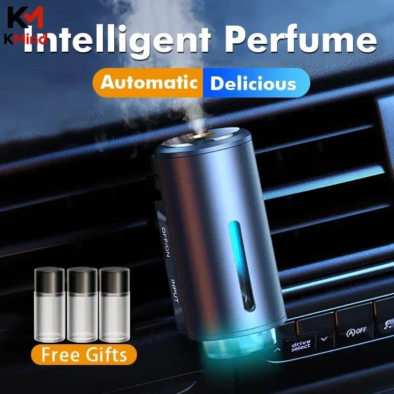 Diffusore di Fragranze per Auto K&M, Umidificatore Elettrico con Clip per Bocchetta di Ventilazione, Aromaterapia per Eliminare gli Odori, Accessori Auto