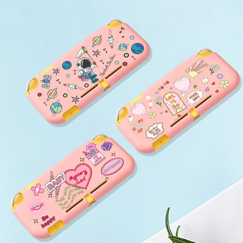 Custodia CuteLittle Spaceman per Nintendo Switch Lite custodia trasparente Crystal Protect Shell custodia morbida trasparente Dockable per Switchlite