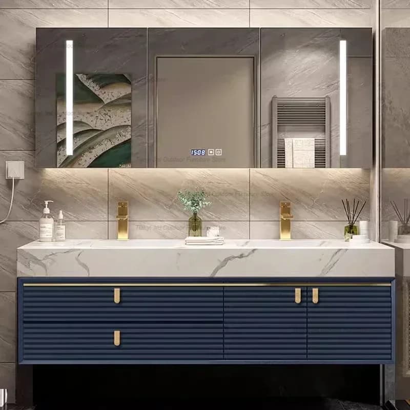 bathroom cabinet, Nordic wall mounted intelligent mirror cabinet, fashionable furniture hot selling
