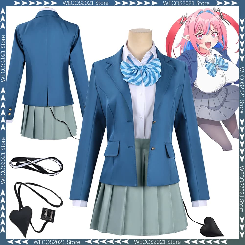 Costume da Cosplay di Kanan, la Strega Disguisata, Facile da Indossare, Uniforme Scolastica di Takakiyo, Costume Anime per Donne, Travestimento per Halloween