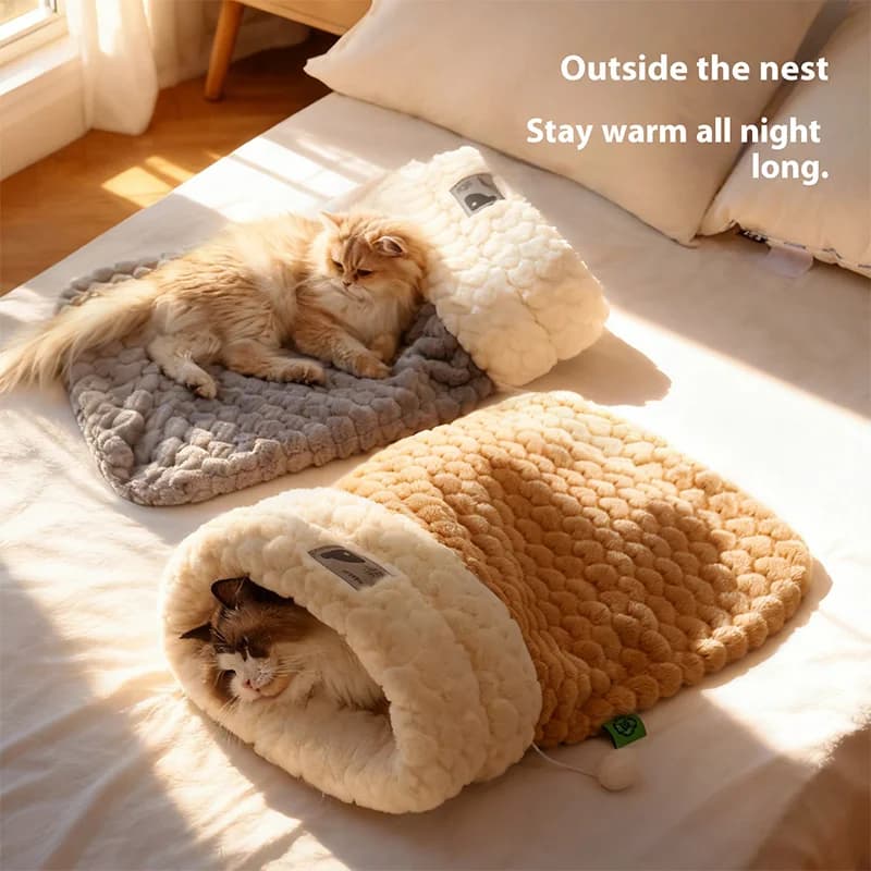 Up-to-date sleeping bag Cats nest Burrow Nest Closed Sense of safety Autumn Winter Sleep Small rabbit velvet dog nest