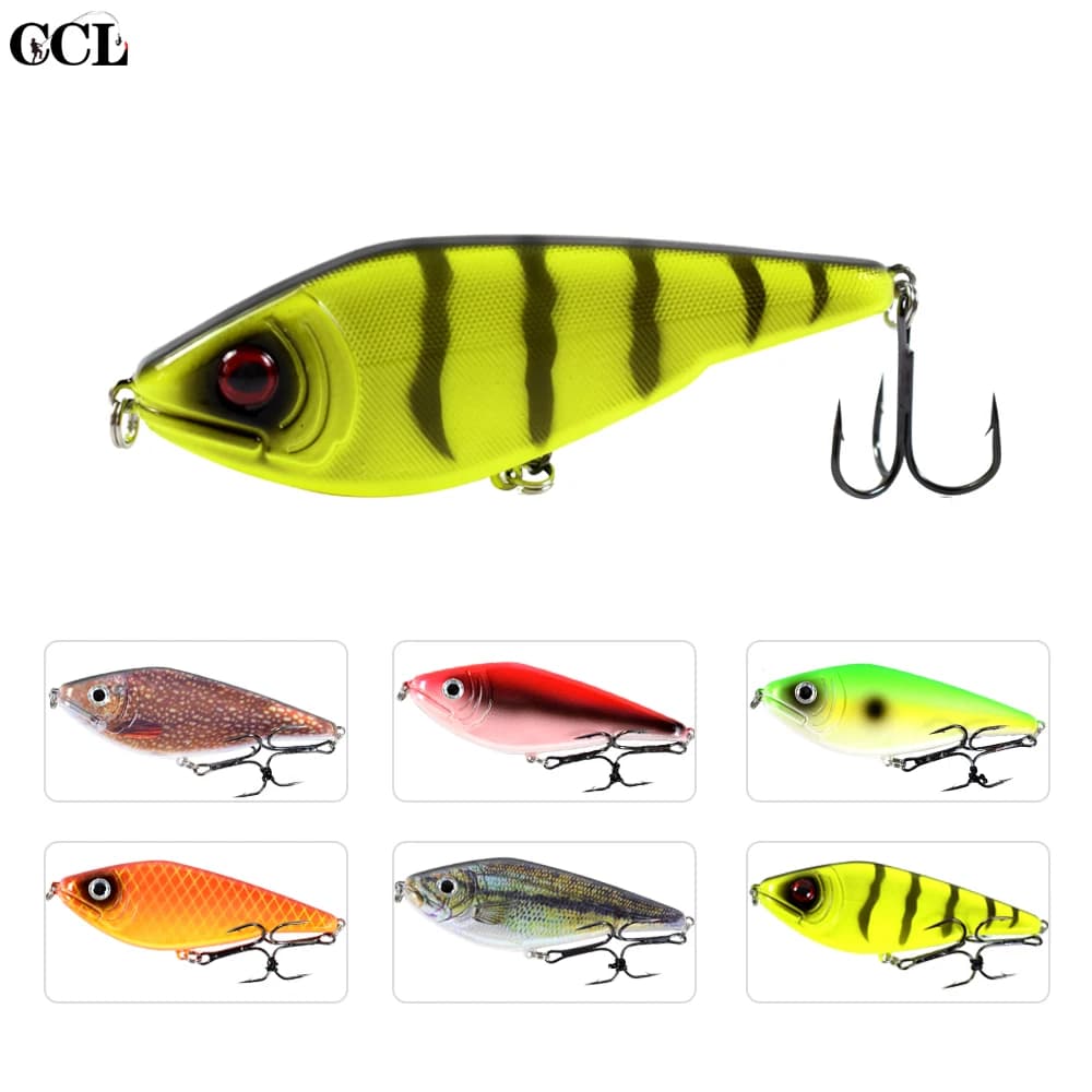 CCLTBA Jerk Bait per luccio muschiato sospeso esche da pesca Jerkbait 3,5 pollici 26G esche da pesca