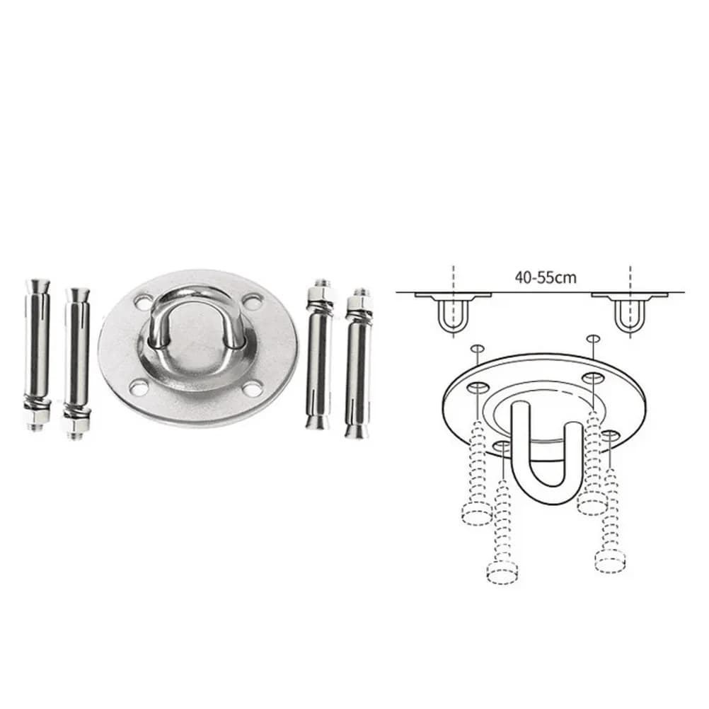 1Set Industrial Grade Swing Chair Chain Buckle Hook Kit Easy Install Heavy Duty for Porch Swing Hammock Chair Gymnastics Rings