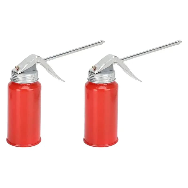 ABIY 2 pezzi, rosso, 200 ml, bombola per olio con pompa manuale, flacone spray per lubrificazione, applicatore di olio a pressione per auto, moto, bicicletta