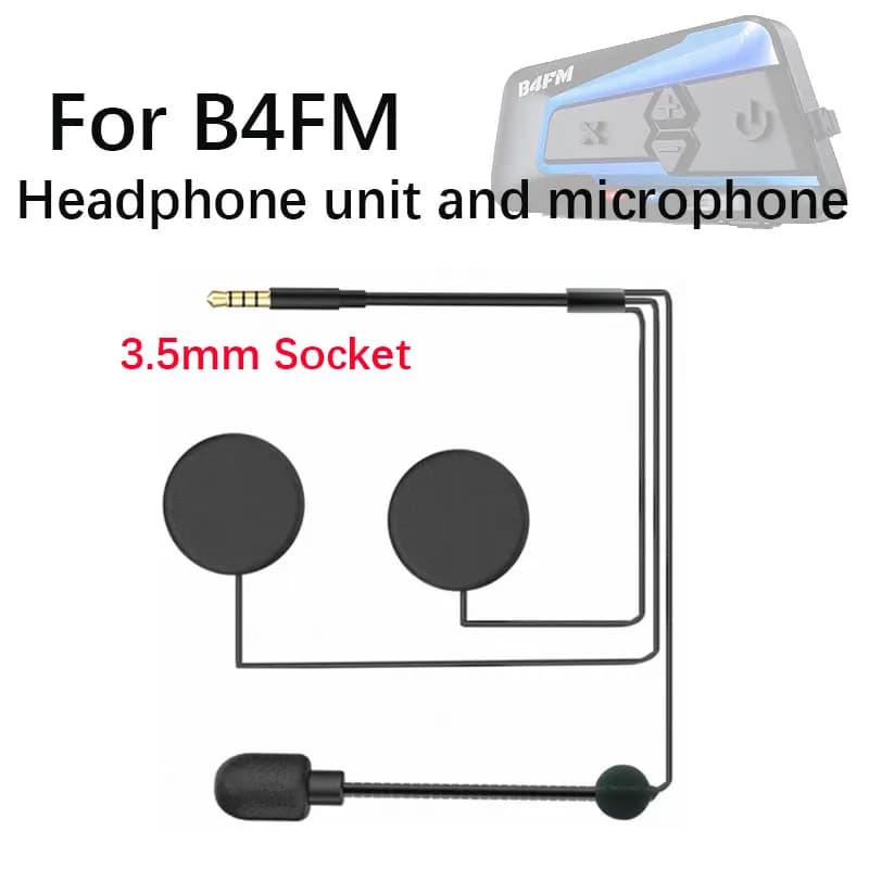 For LEXIN B4FM Bluetooth Headphone Accessories for Motorcycle Speaker 3.5 mm jack and microphone