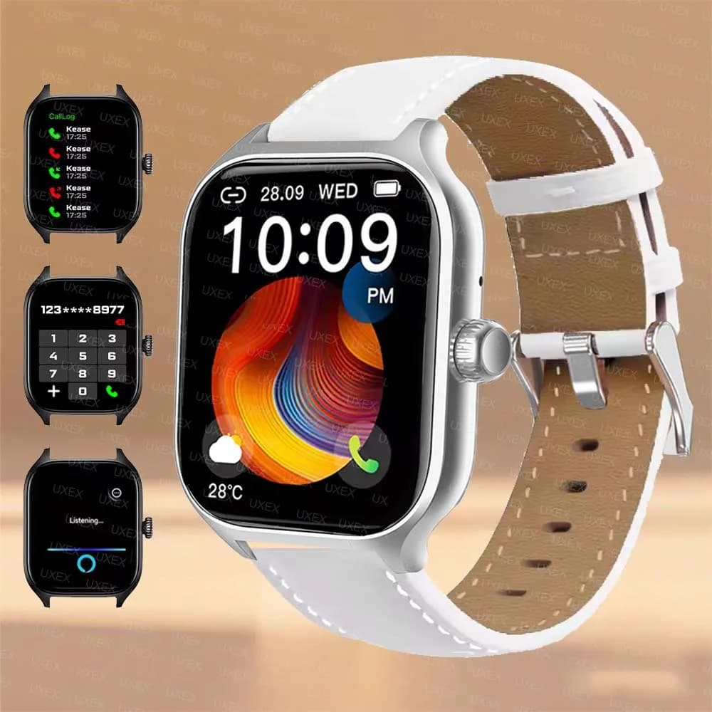 Smart Men's Sports Watch 2.01 HD Call Bluetooth Watches Health Monitor Voice Assist Exercise Smartwatch for Android IOS