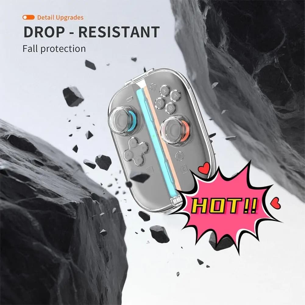 2025 Nuovo Per Switch 2 Joycon Custodia protettiva trasparente con scatola di immagazzinaggio di carte da gioco Anti-lmpact Anti-caduta Accessori di gioco
