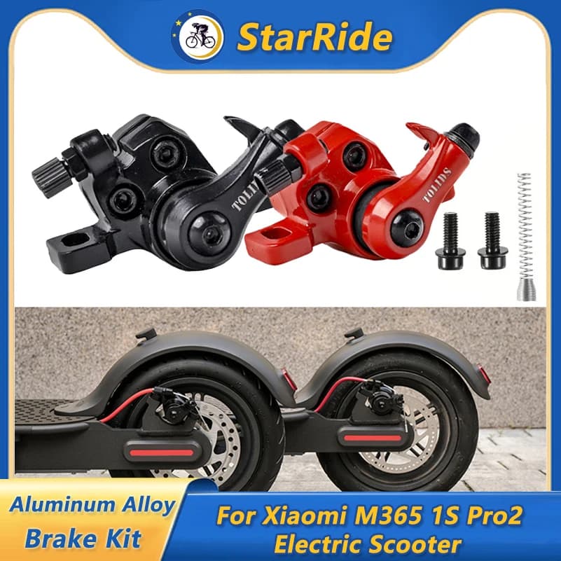 Kit Freno in Lega di Alluminio per Monopattino Elettrico Xiaomi M365 Pro 1s Pro 2, Pinza Freno a Disco con Molla, Parti per Ruota Anteriore e Posteriore