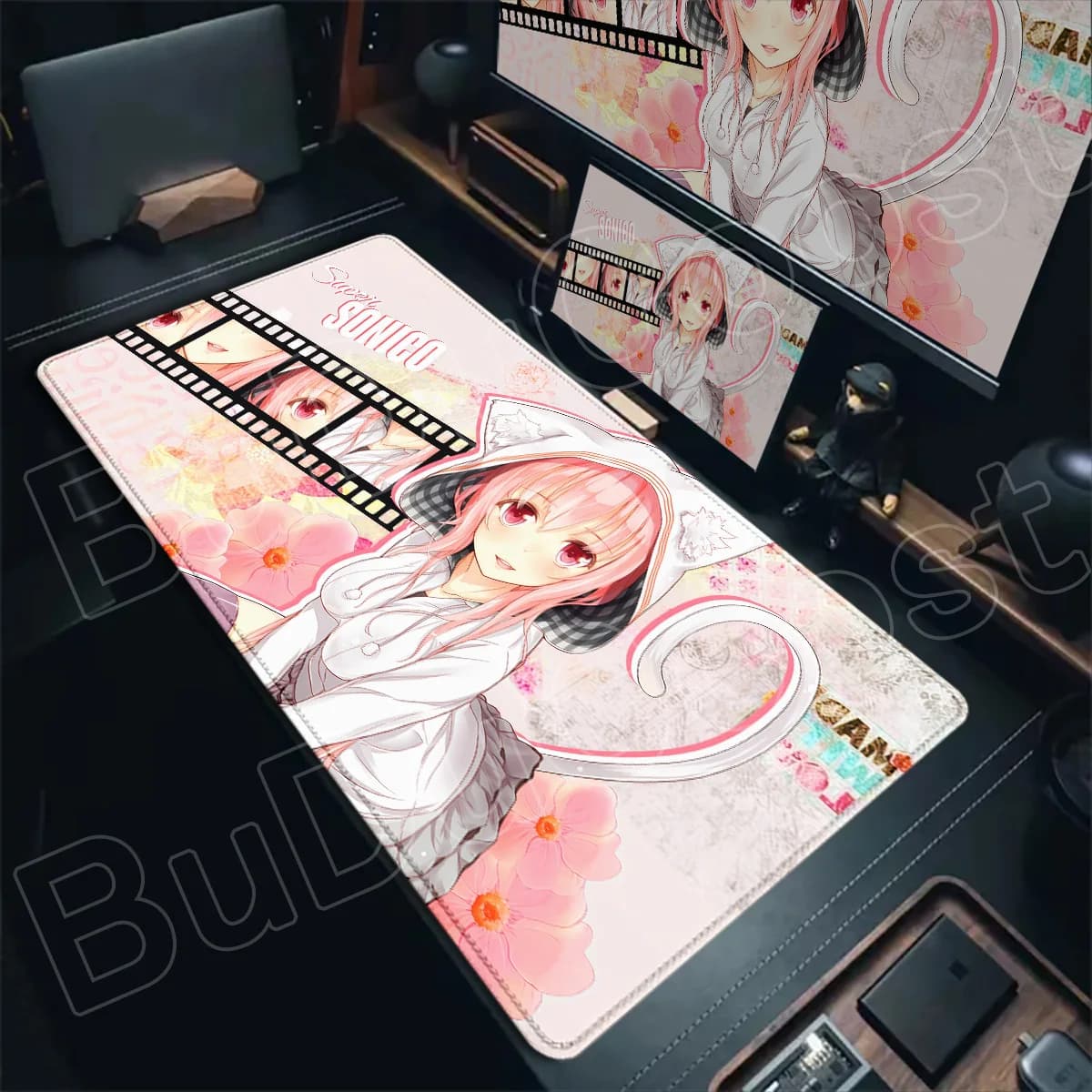XXL Laptop Keyboard Mats Tabletop Carpet Kawaii Girl Super Sonico Large Non-slip E-sport Gaming Mouse Pads PC Rubber Accessories