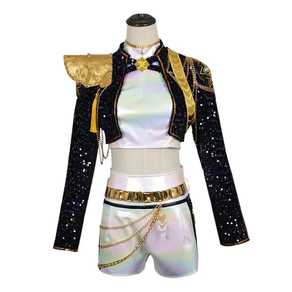 Costume da Donna per Pasqua e Carnevale, Abito Glitterato per Giochi di Ruolo, Travestimento Luccicante per Halloween e Feste Natalizie