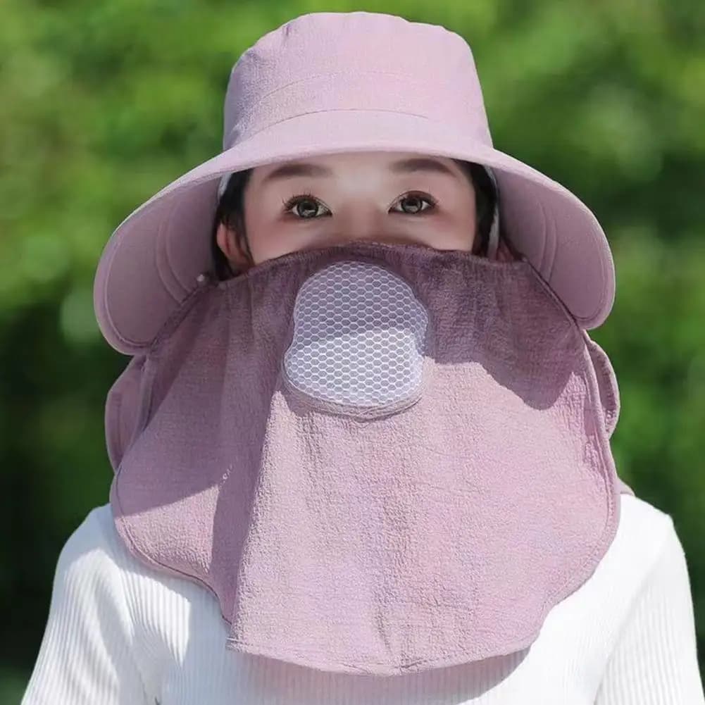 Berretto da pescatore estivo con protezione UV ad asciugatura rapida Pesca all'aperto Ciclismo Cappello con visiera da uomo rimovibile Cappello da pescatore da donna Copri collo per il viso