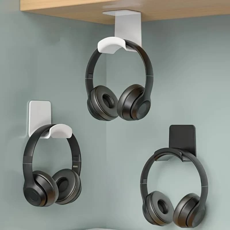 1PC Gaming Headset Holder Universal Headphone Stand Wall Mount Hanger Headset Rack Holder Support No-drill Storage Rack