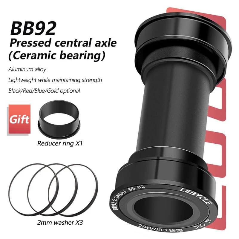 Movimento centrale per bici da strada Mtb Press-In BB 86-92mm Asse per bicicletta Cuscinetto in ceramica Guarnitura per bicicletta Albero centrale per Shimano/Sram/GXP