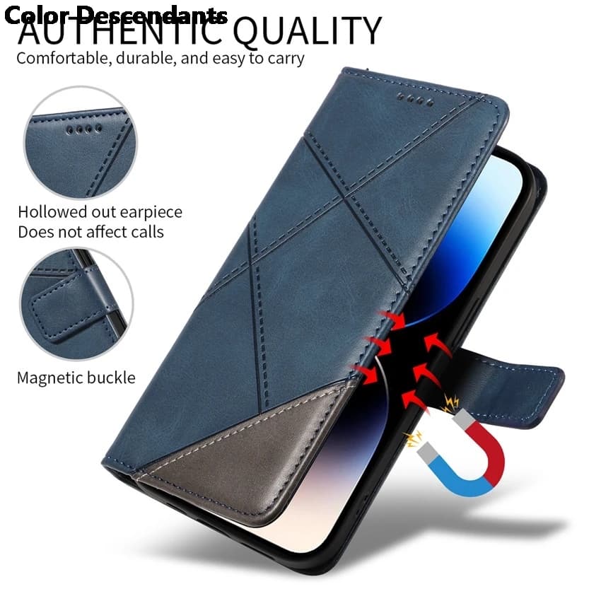 Line Leather Case For Samsung Galaxy A10 A20 A30 A40 A50 A70 A10S A20S A30S A21S A31 A41 A51 A71 5G Flip Wallet Card Phone Cover