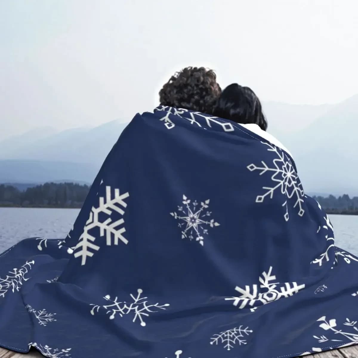 Snowflake Winter Christmas Holiday Festive Snow Xmas coperta Coral Fleece Abstract Throw coperta per biancheria da letto copriletti per camera da letto
