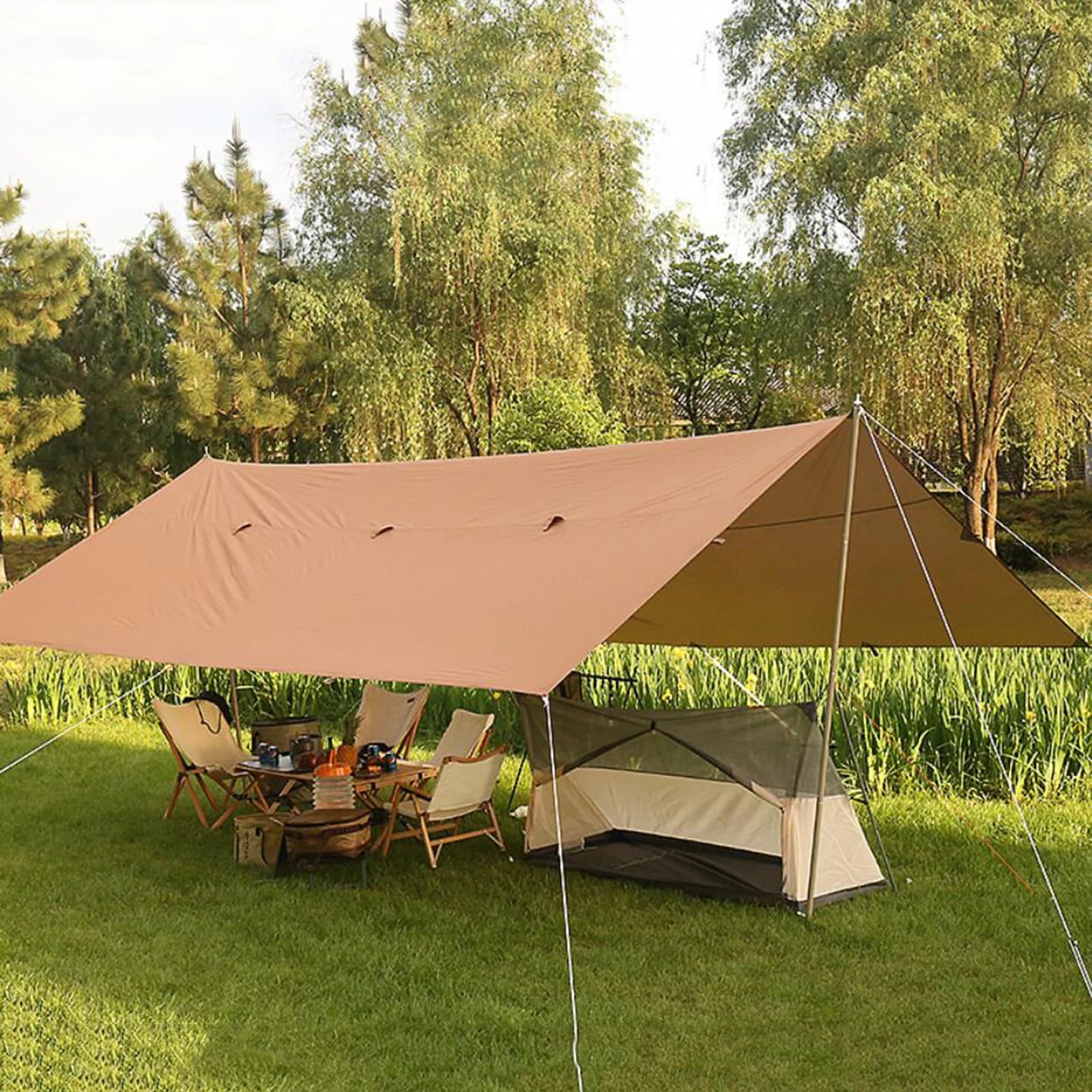 Corda Riflettente in Nylon da 50M per Tende da Campeggio e Gazebo, per Uso Esterno