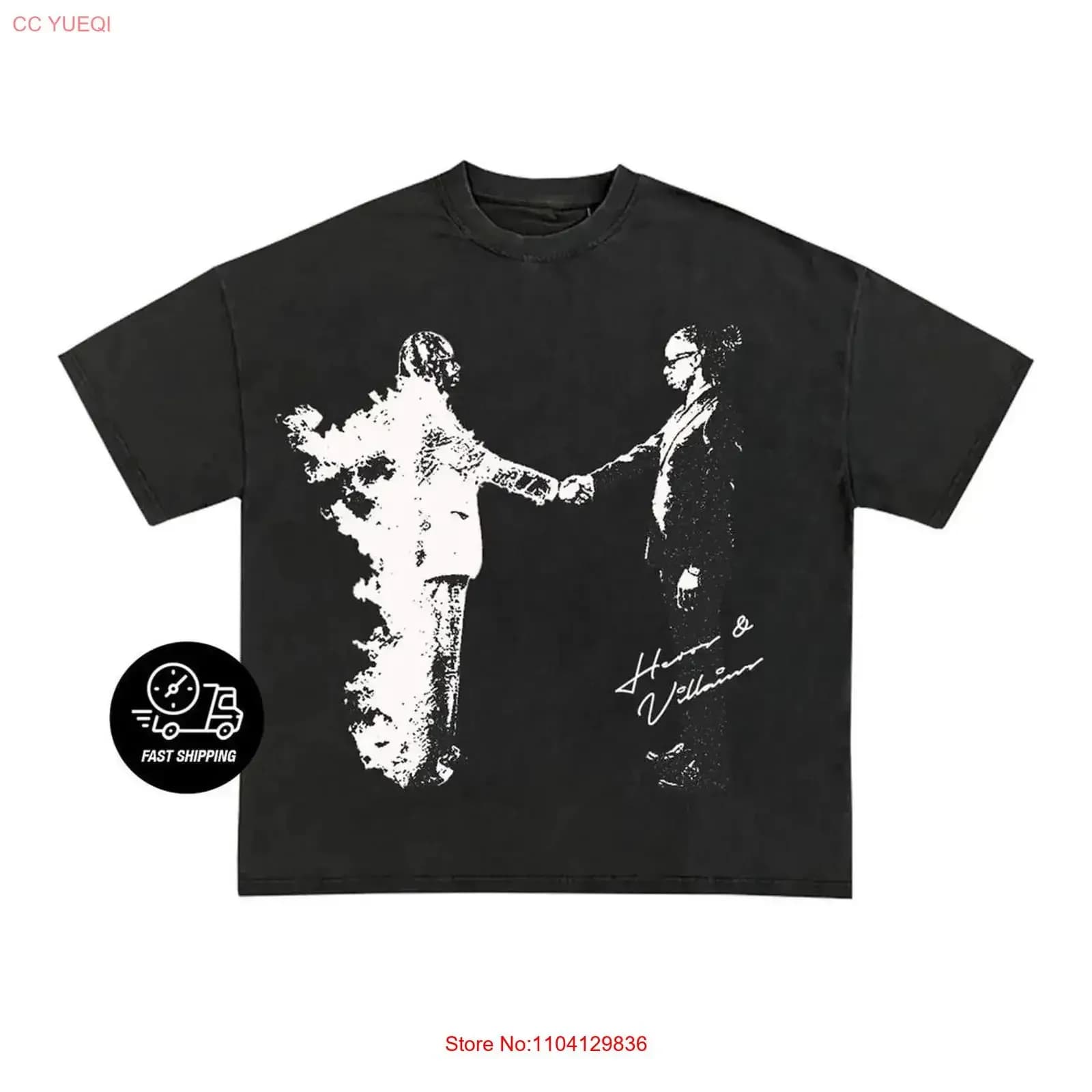 Metro Boomin Heroes Villains Size S 5XL vintage washed unisex fashionable slightly casual streetwear
