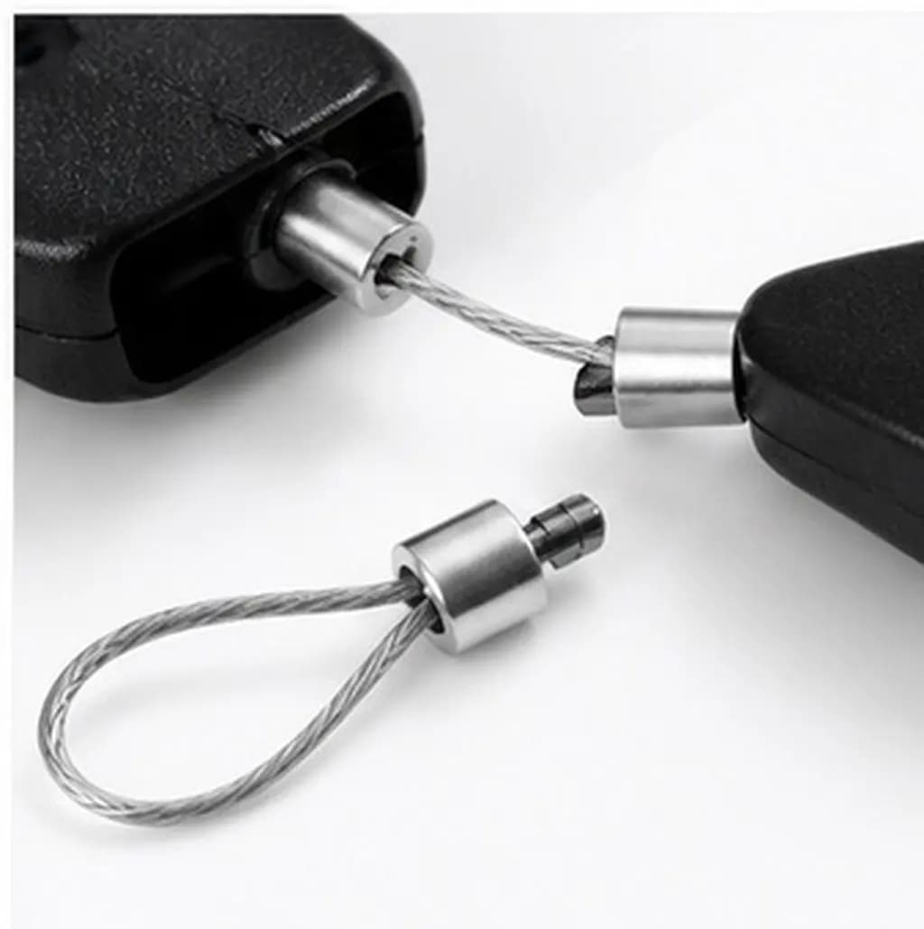 2Pcs Telescopic Anti Theft Cable Cases Retractable Cable Reels For Shop Manager Automatic Wire Lock Electronic