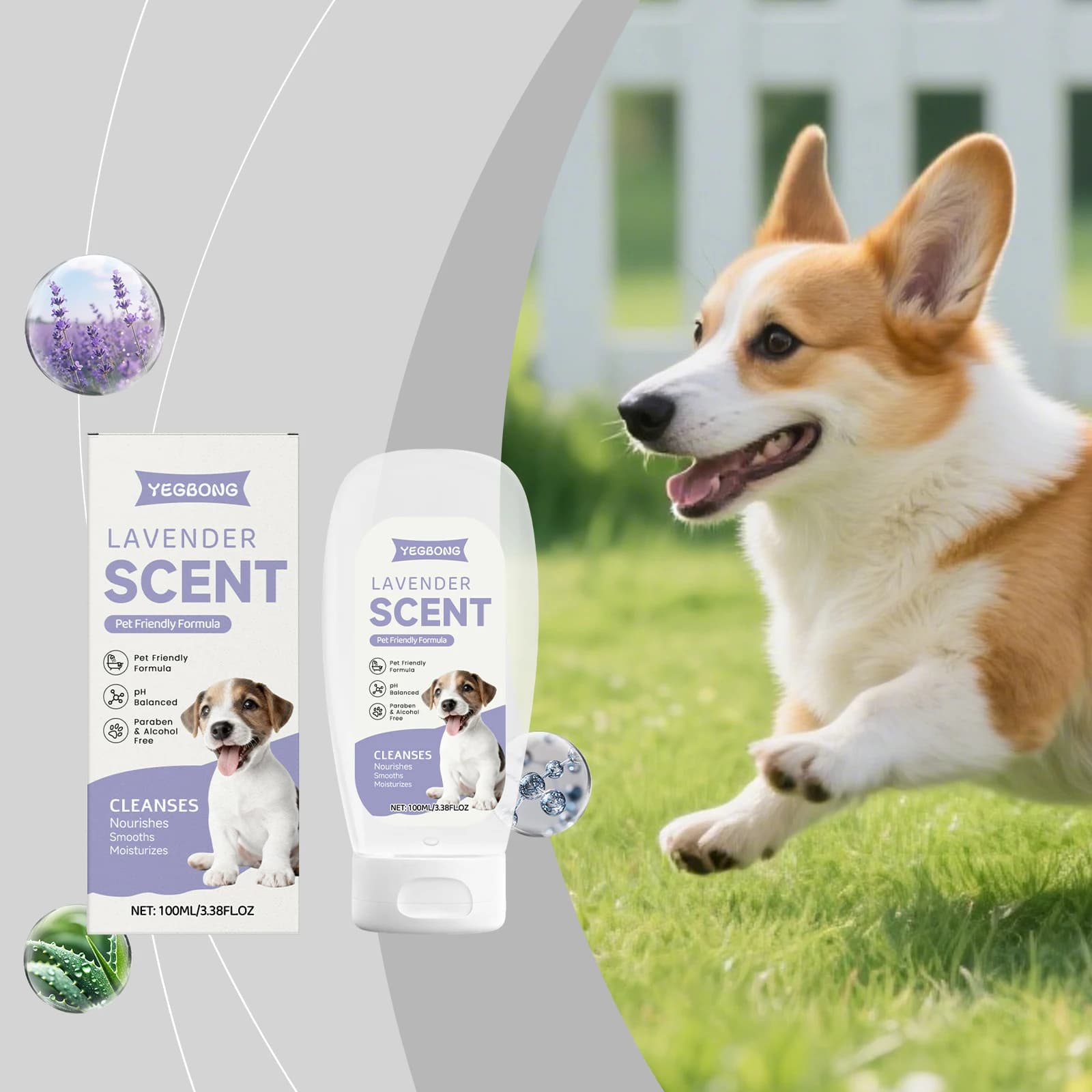 4 In 1 Dog Shampoo Conditioner Oatmeal Sensitive Skin Deep Clean Odor Control Detangler Nourishing Fur Dog Grooming Body Wash