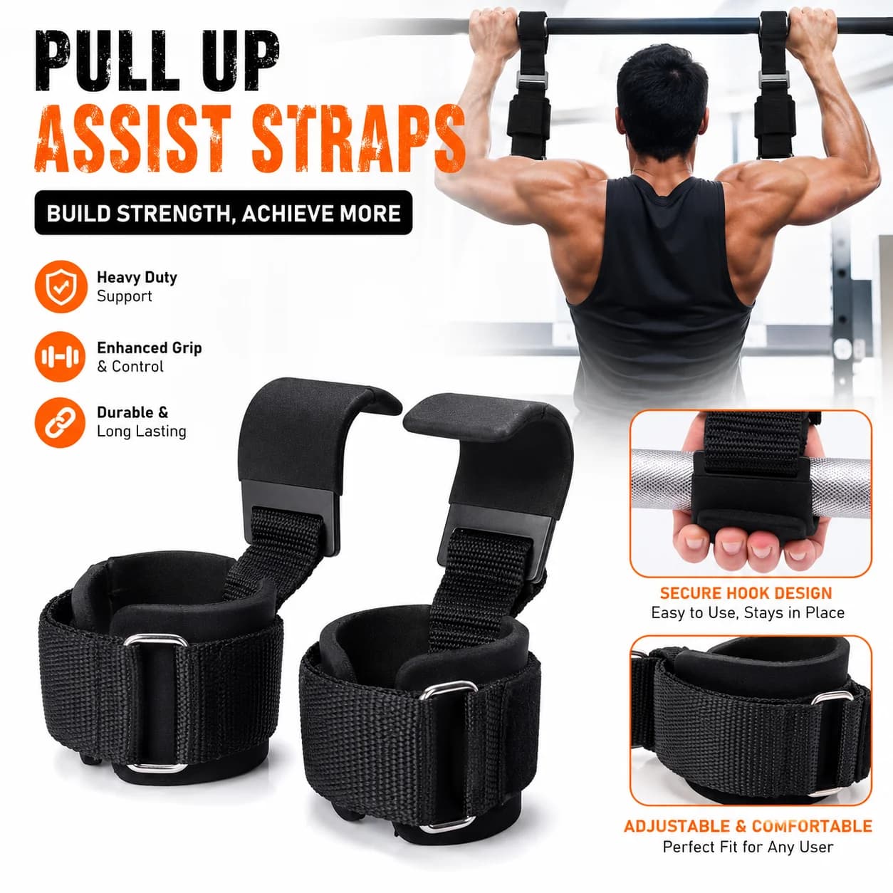 Weight Lifting Hook Grips Wrist Wraps Gym Wrist Straps Powerlifting Pull Up Weight Straps Fitness Hand Bar Lifting Hooks Workout