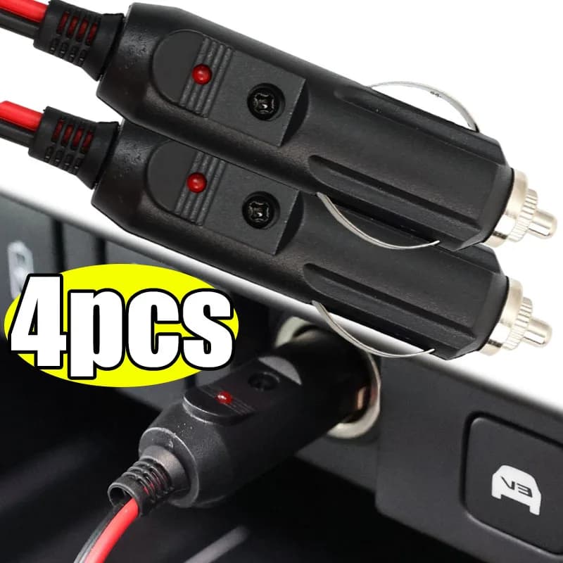 Auto 20A Maschio Auto Accendisigari Presa LED Spina Adattatore del Connettore Sigaretten Aansteker Auto Filo di Rame Ad Alta Potenza 12V 24V