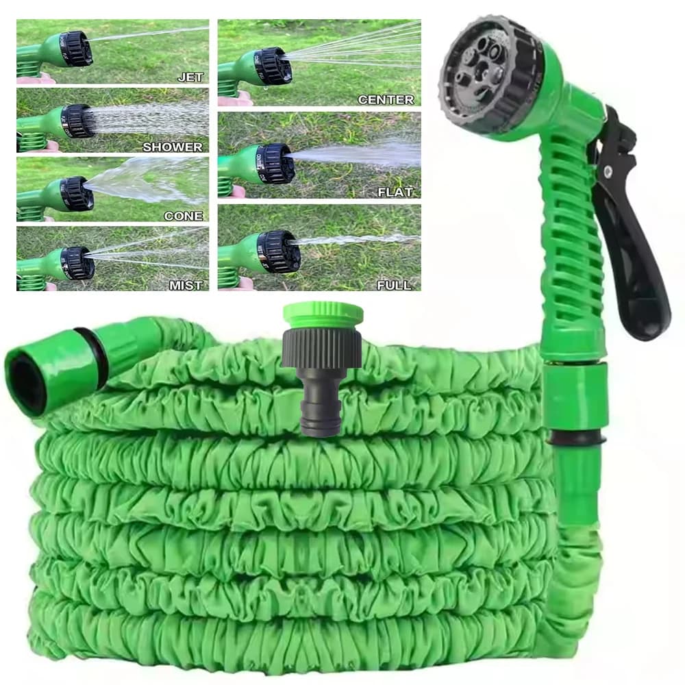 25FT-50FT Expandable Magic Hose Pipe High-Pressure Car Wash Hose Home Garden Watering Hose 7 Water Multi-Function Water Sprayer