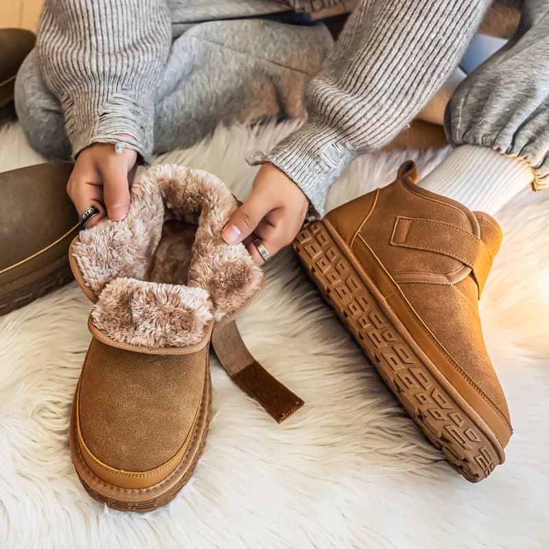 Scarponi da trekking invernali per uomo Scarpe da neve con plateau Stivali Scarpe da passeggio comode Peluche Mantieni caldi Stivali Stivaletti da donna
